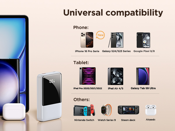 cargador portátil para iphone powerbank fast charging portable charger with built in cable