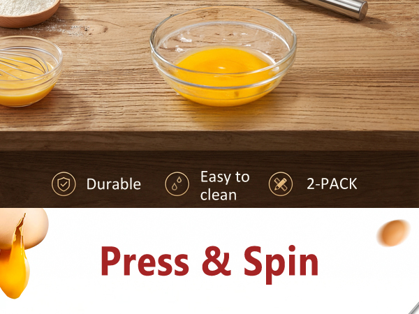 Li&amp;amp;Zhao 2-Pack Automatic Whisk