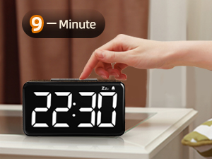 9 minutes snooze clock