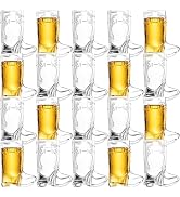 Cowboy Boot Shot Glasses - (Bulk Pack of 24) Mini Reusable and Disposable Clear Plastic Shot Glas...