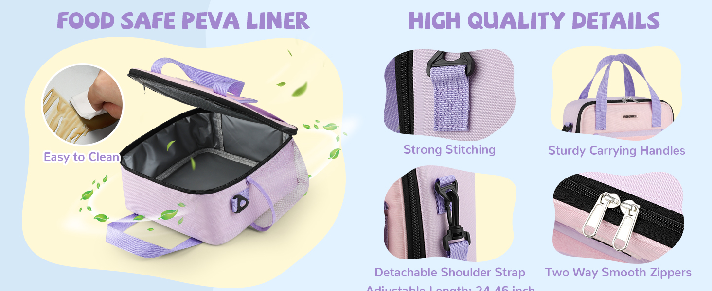 purple lunch box for girls