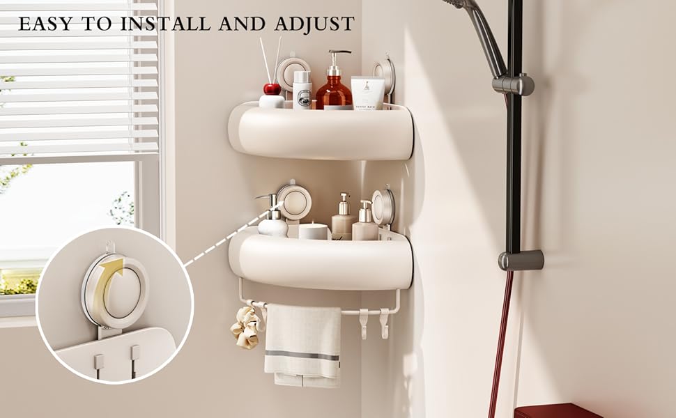 corner shower caddy suction cup