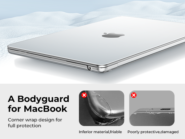 EooCoo MacBook Series Transparent Case showing slim protective laptop covers