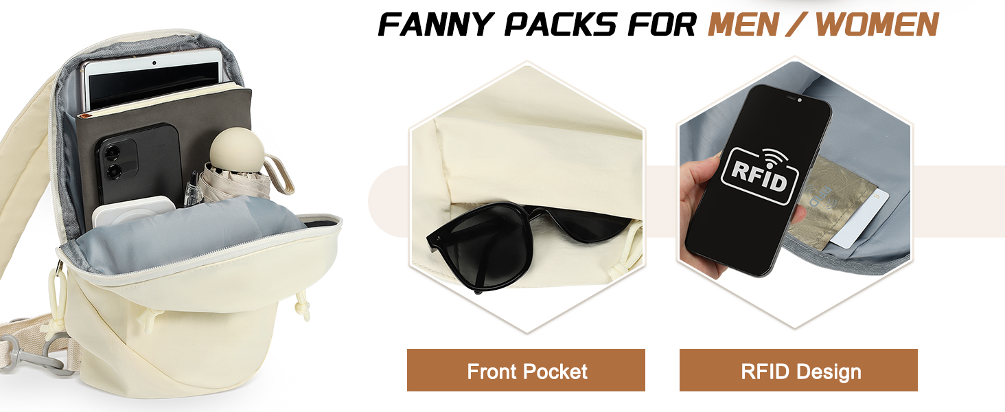 rfid fanny pack for women anti theft