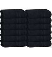 BOUTIQUO Ultra Soft Cotton Washcloths, Contains 12 Piece Face Cloths 12x12 inch, Ideal for Everyd...