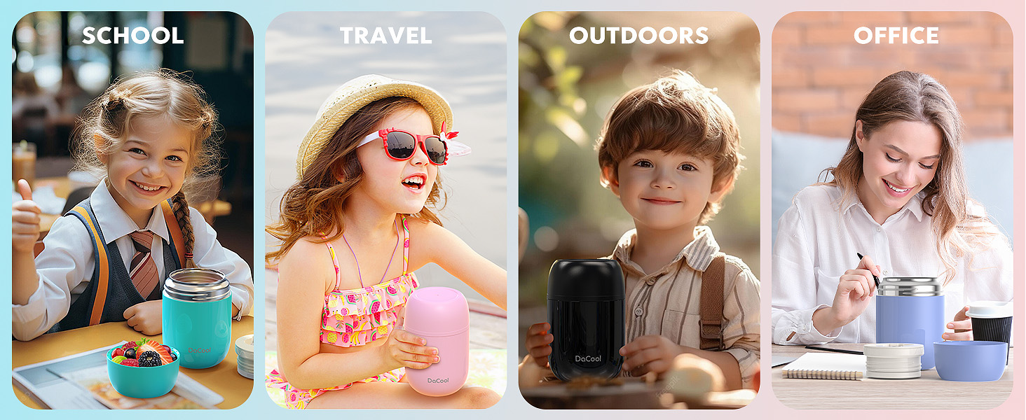 kids lunch thermos container keep food warm container stainless steel vacuum insulated food 
