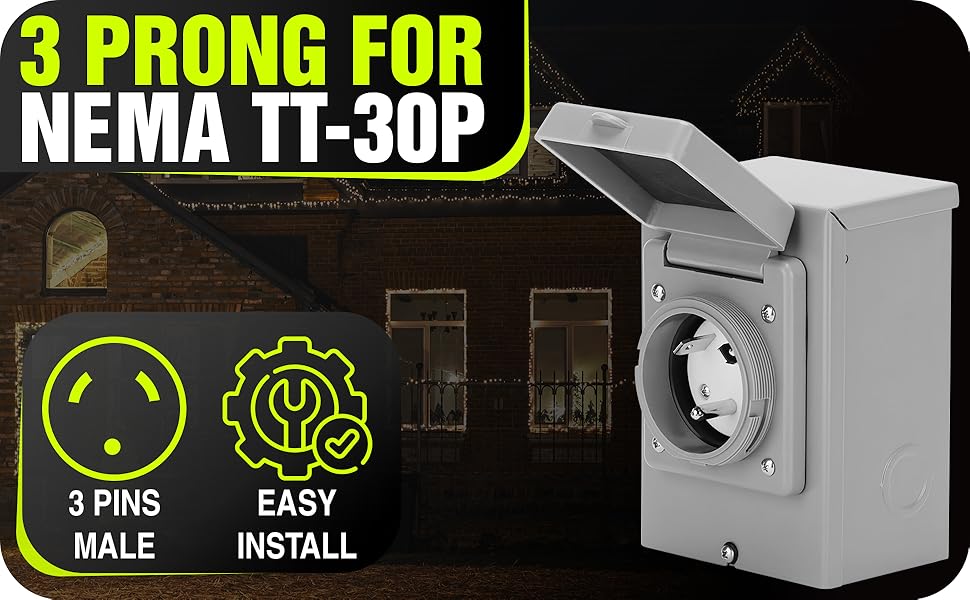 3 Prong for Nema TT-30P