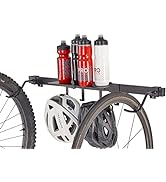 PRO BIKE TOOL Indoor Bike Rack and Shelf - Indoor Sliding Wall Mount for 2 Bicycle with Accessori...