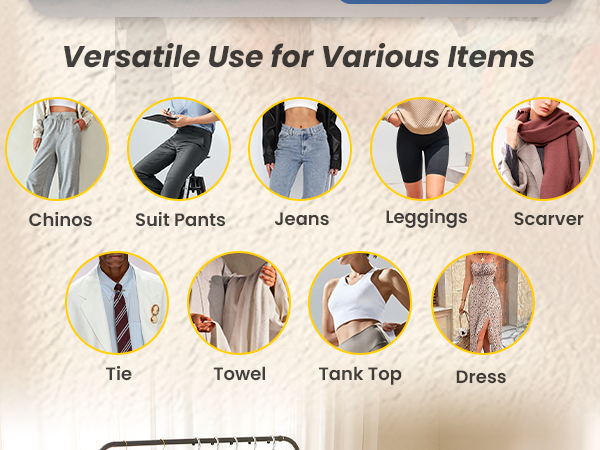 Metal Non Slip hangers for clothes hangers Black Open Ended for Closet Space Saving Trousers Slacks