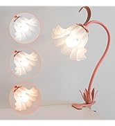 WERFOP Flower Lamp Clip on Light, 3 Color Modes Eye-Caring Desk Lamp with Clamp for Bedside, Cute...