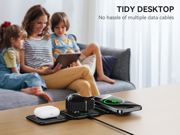 All-in-one wireless charging without the clutter of charging cables