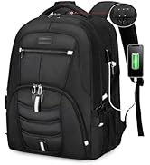 LOVEVOOK Travel Laptop Backpack Waterproof Anti Theft Backpack with Lock and USB Charging Port La...