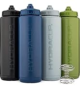 Hydra Cup Sport [4 Pack] 32 oz Squeeze Water Bottles, Fast Flow Sports Water Bottle with Ball Ble...