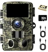 Dargahou Trail Camera - 4K 48MP Game Camera with Night Vision, 0.05s Trigger Motion Activated Cam...