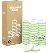 Wall Mounted Disposable Toilet Brush System with Holder, Toilet Bowl Cleaning Wand with Green Ref...