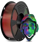 GIANTARM Silk PLA Filament 1.75mm,Tri Color PLA Red Blue Green 1KG | Shiny Silk Surface,Chrome Li...