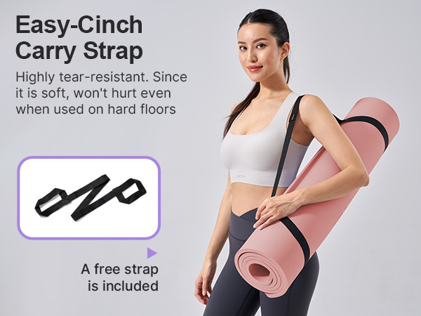 easy-cinch carry strap