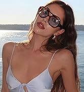 GLARDEFE Retro Aviator Sunglasses for Women Men - Trendy Hexagonal Thick Frame Shades Square Sun ...