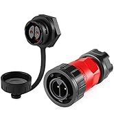 2 Pin Connector, Waterproof Solder Wire Connectors, Aviation Plastic Connector for Industrial, Po...