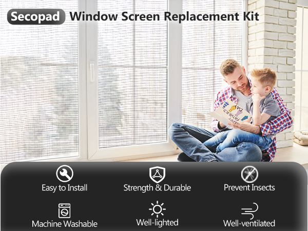 secopad window screen replacement