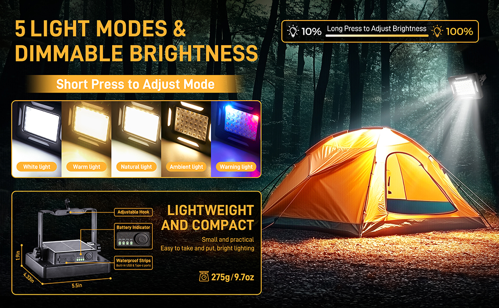 Rechargeable LED Work Light Stand Magnetic 