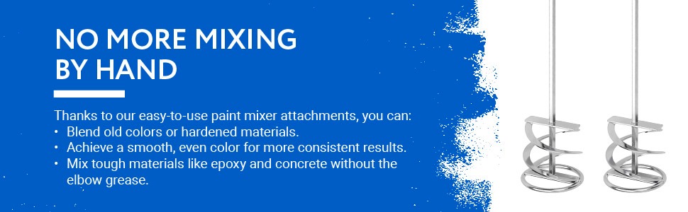 Paint mixer attachment for drills