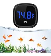 LOFICOPER LED Digital Aquarium Thermometer, Stick-on Fish Tank Thermometer with Built-in Battery,...