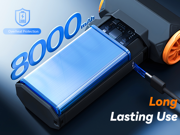 8000mah Long Lasting Use