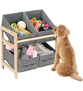 BALAPETDog Toy Storage,Large Dog Toy Basket Dog Toy Storage rack with 2-Tier Multipurpose Shelf,4...