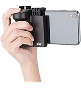 KIWIFOTOS Phone Tripod Mount, Phone Camera Grip Handle Holder with Detachable Bluetooth Shutter R...