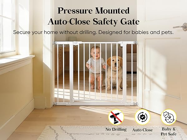 Pressure Mounted Auto-Close Safety Gate