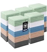 UNIMADE Washcloths Bulk - 100 Pack - Face towels (12" x 12"), Multi-Purpose Microfiber Cleansing ...