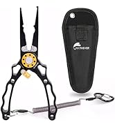 Hathever Fishing Pliers Saltwater, Split Ring Pliers Hook Remover with Safety Lock, Fishing Tools...