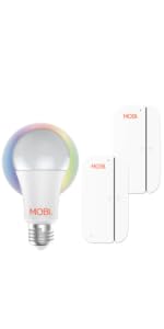 MOBI Smart WiFi LED Bulb Multi-Color Changing LED Light Bulb for Home; Bedroom, Dimmable & Voice Com...