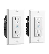 Geeni Wi-Fi Smart Wall Outlet with 2 Plugs and Wireless App Control, Compatible with Alexa and Go...