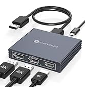 DGYBDFC Displayport Splitter 3 Monitors Dual DP with HDMI Adapter 4K60Hz Extended Display 1 in 3 ...