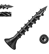 BNUOK #8 Deck Screws 1 Inch Exterior Decking Wood Screws Heavy-Duty Outdoor Torx Drive Head,Black...