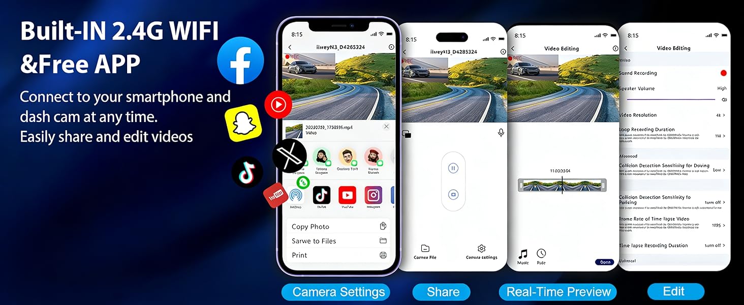 car dash cam front and back