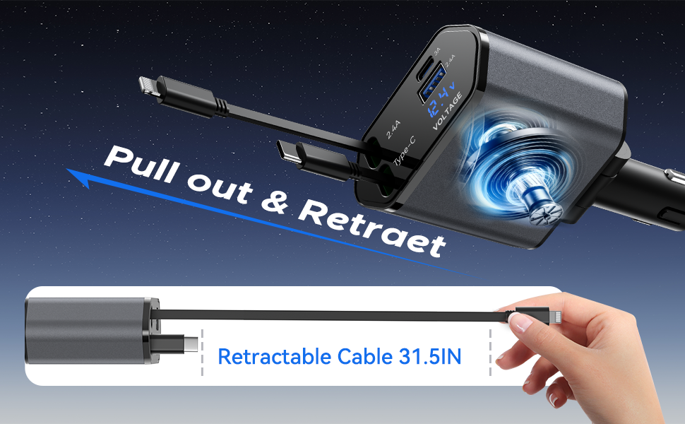 Retractable Car Charger