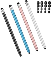 Stylus for Touch Screens, CCIVV 4 Pack Sensitivity Stylus Pens for iPhone, iPad Pro, Samsung Gala...