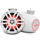 DS18 NXL-PS6W 2-Way Wakeboard Tower Speakers with Integrated RGB Lights - 300 MAX – Perfect for J...