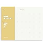 Pinesman - Mouse Pad Notepad for Professionals, Executive's Desk Note Pad, Minimalist, Gold Foile...
