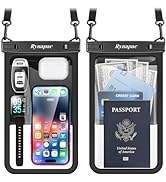 [Up to 10"] Large Waterproof Phone Pouch Bag - 2 Pack Waterproof Phone Case for iPhone 16 15 14 P...