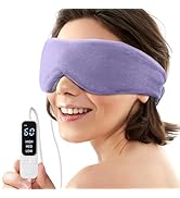 YFONG Heated Eye Mask, Warm Eye Compress Mask for Dry Eyes, USB Electric Heating Pad with Tempera...