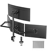Quad Monitor Mount for 17-32 Inches - Fully Adjustable Heavy Duty 4 Monitor Arm Desk Mount, Max L...