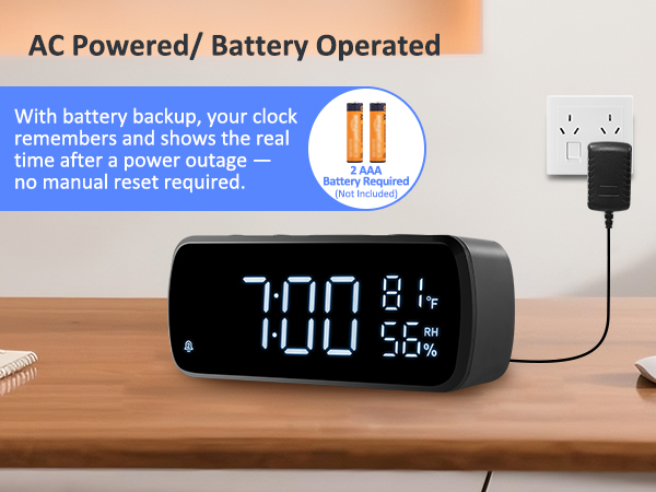 radio alarm clocks for bedrooms dual alarm clock AC Powered