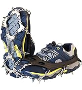 TRIWONDER Ice Grips 10 Teeth Anti-slip Shoe/Boot Ice Traction Slip-on Snow Ice Spikes Crampons Cl...