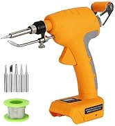 Cordless Soldering Iron Kit Compatible with Dewalt 18V Li-ion Battery,75W Digital Display Hand-he...