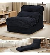 DUMOS 84" 3-in-1 Convertible Boneless Sofa Bed, Foldable Comfy Futon Sleeper Sofa Bed Couch with ...