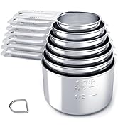 TILUCK Stainless Steel Measuring Cups Set,Kitchen Gadgets for Cooking &amp; Baking,Set of 7 (7, Sliver)